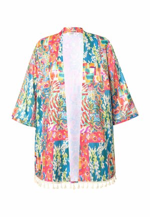Angel of Style KIMONO MIT QUASTEN-ZIERBANS - Summer jacket - aquamarine