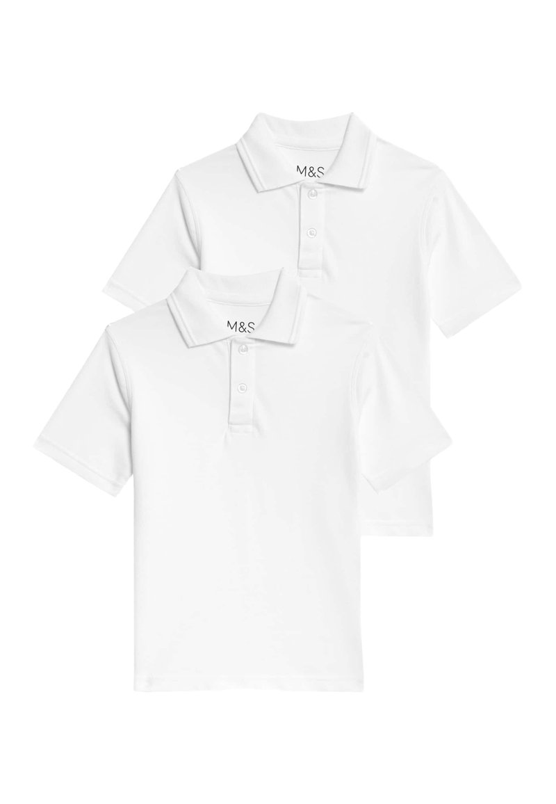 Marks & Spencer 2 PACK UNISEX EASY SCHOOL - Piké - white