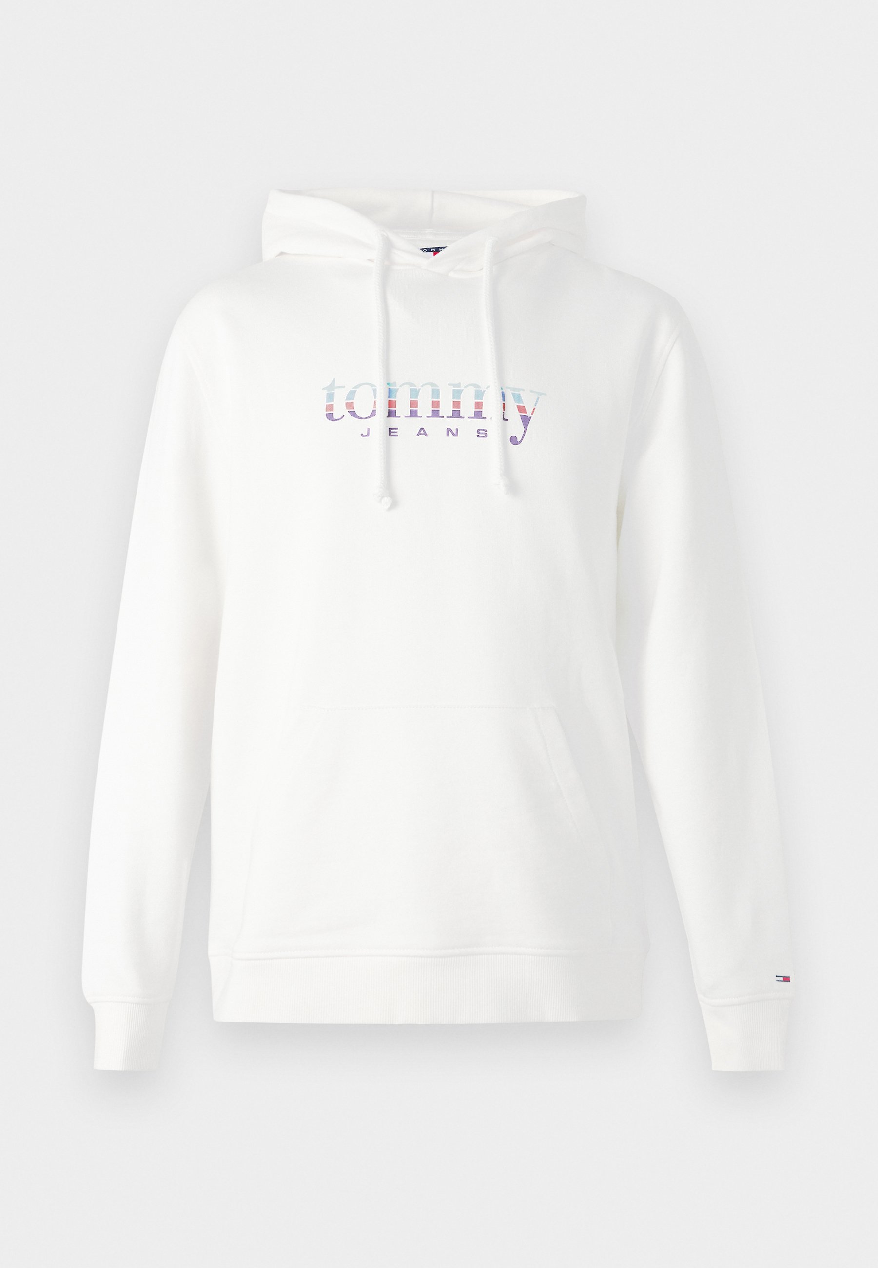 Tommy Jeans LOGO TERRY DRAWSTRING HOODY - Mikina s kapucí - ecru