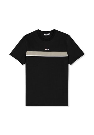 APPAREL SAGANO REGULAR TAPED - T-shirt print - black