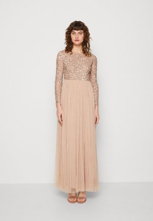 LONG SLEEVE DELICATE MIDAXI DRESS - Occasion wear - taupe blush