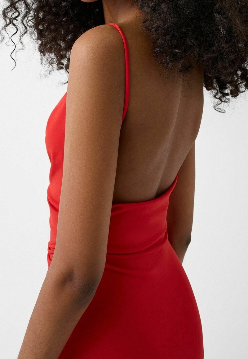 bershka open back dress Bershka open back knitted mini dress in multi stripe