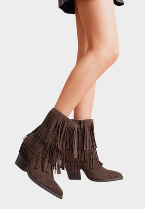 SANTIAGS - Bottines de cowboy / motard - marron chocolat