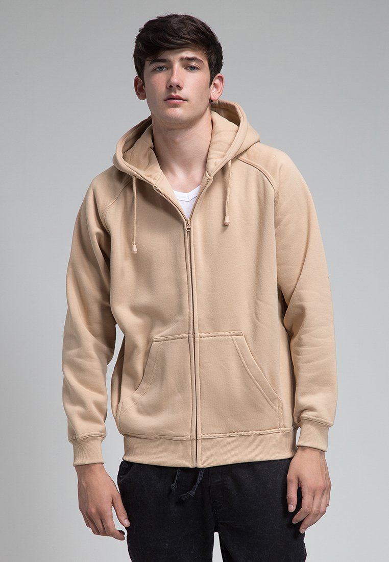 Urban Classics ZIP HOODY - Mikina so zipsom - beige