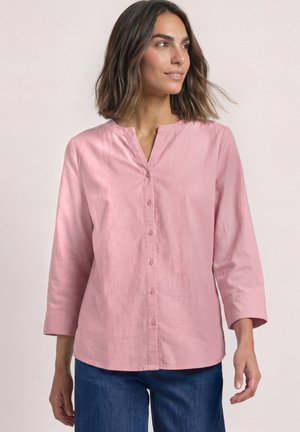 Street One, 3/4-ARM BLUSE MIT SPLIT NECK AUS CORD - Blouse - vintage blush
