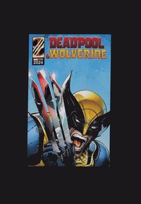 Okładka komiksu z Wolverine'em w żółtym i niebieskim kostiumie, z ostrymi metalowymi pazurami i intensywnym wyrazem twarzy na niebieskim tle.