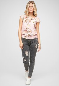Cloud 5ive UND BLUMEN PRINT - Bluse - rosa