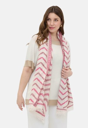 Fiorella Rubino, FOULARD LUNGO CON RICAMI E FRANGE - Šála - fucsia
