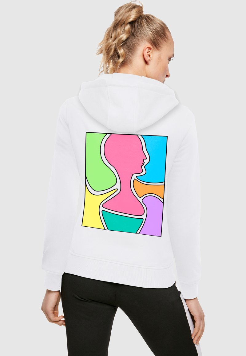 Merchcode ARTISTIC MIND - Felpa con cappuccio - white