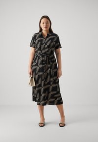 Vero Moda Curve VMCEASY LONG SHIRT DRESS - Abito a camicia - black