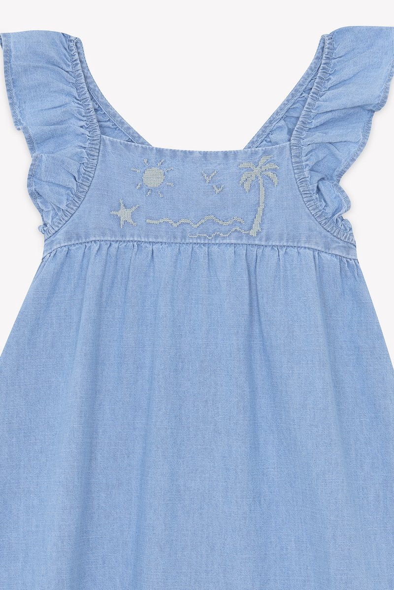 Bonton ROBE CELIA - Day dress - chambray clair/blue - Zalando.ie