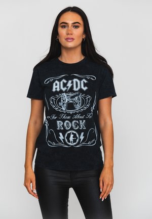 UNISEX AC/DC CANNON SWING DIP DYE - Print T-shirt - black