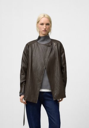 Kunstlederjacke - taupe