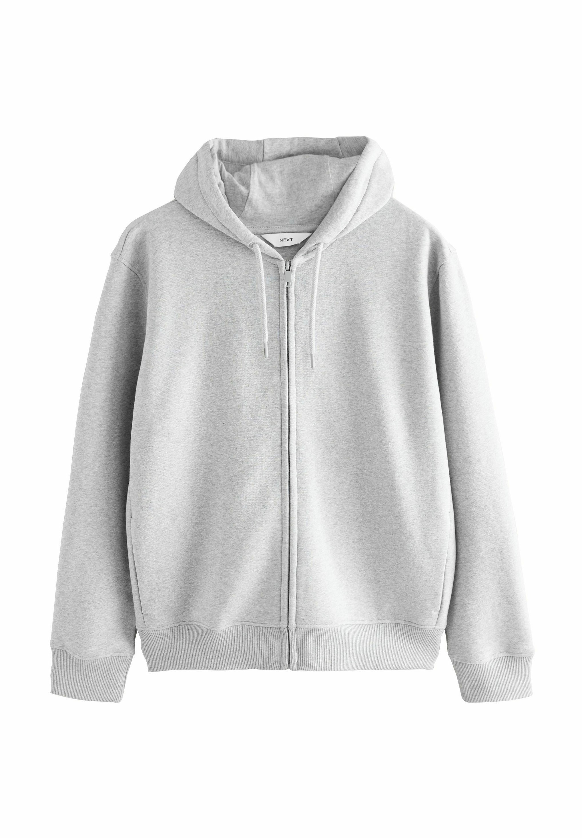 Next PREMIUM RICH - REGULAR FIT - Zip-up sweatshirt - grey