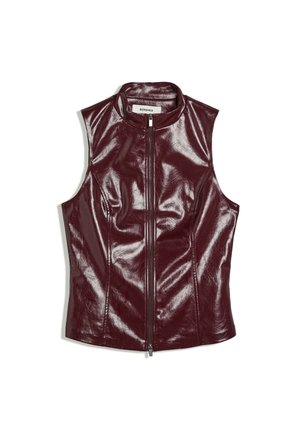 Bershka, PERKINS COLLAR TOP - Veste sans manches - bordeaux