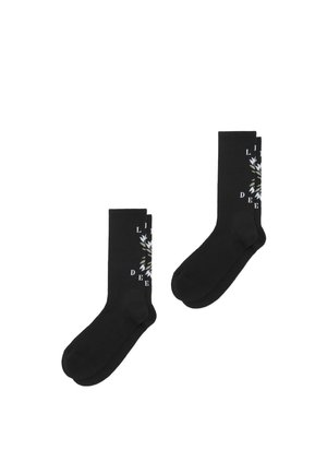 LOGO FLOWER SOCKS 2-PACK - Șosete - black