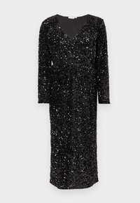 VIFAITH V NECK MIDI DRESS - Cocktail dress / Party dress - black beauty