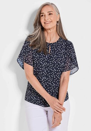 Blouse - navy patterned