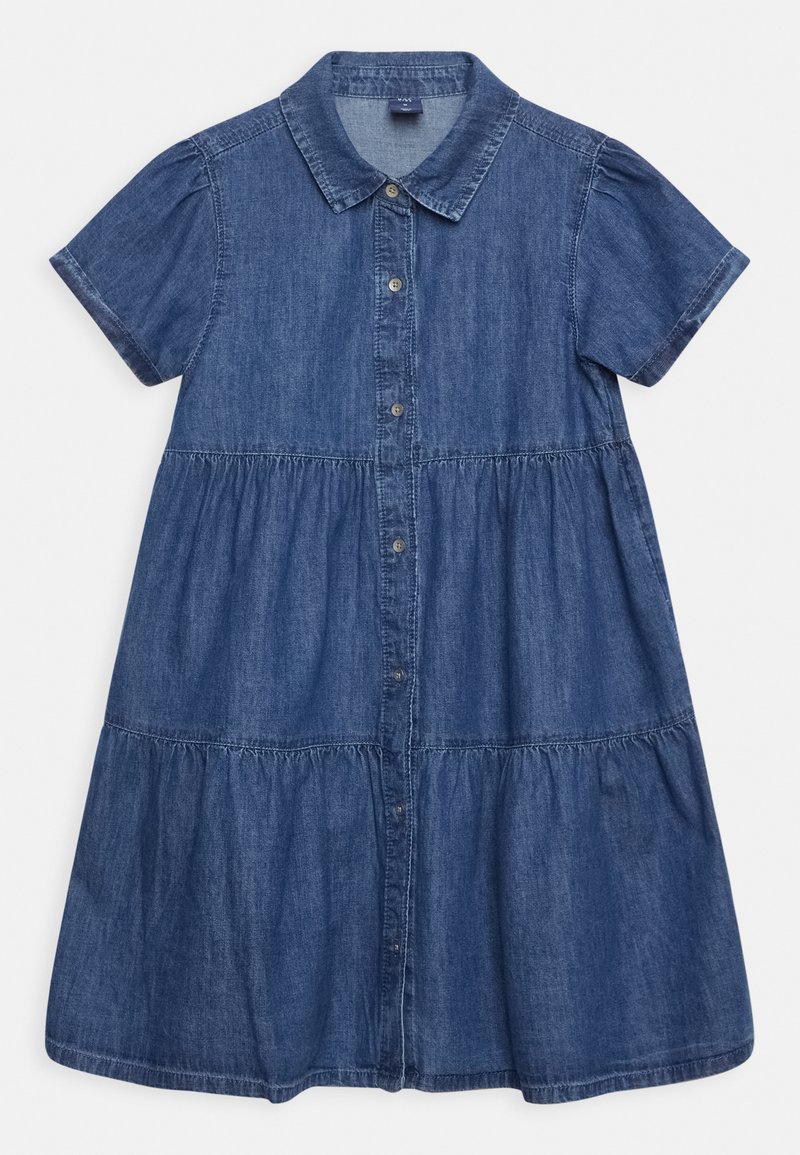 GAP DRESS TIERED GIRL Denim dress medium wash/blue Zalando.ie