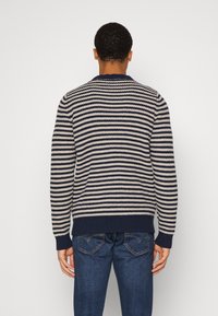 Selected Homme SLHDAVIS CREW NECK  - Camisola - navy blazer/cloud dancer