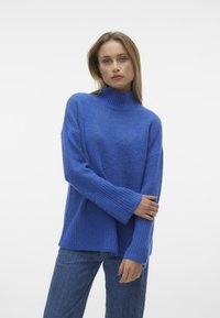 Vero Moda LS HIGHNECK - Trui - beaucoup blue melange