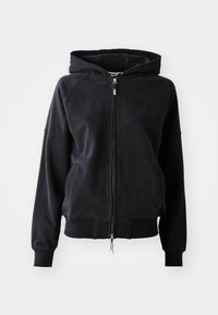 PIANELLA HOODIE - Cipzáras pulóver - black