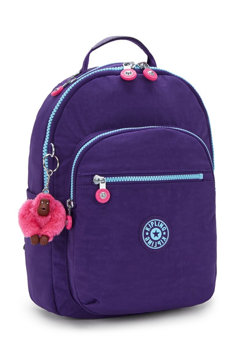 Kipling Small Seoul Navy Blue and Pink Backpack Kipling Backpack Seoul Blue Hot Pink 15 main image 4