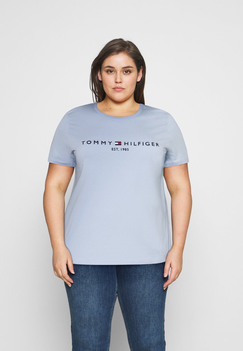 Tommy Hilfiger Curve TEE TShirt print breezy blue/hellblau