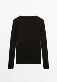 REGULAR FIT LONG SLEEVE - Langarmshirt - black