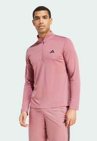 adidas Performance ESSENTIALS LONG SLEEVE - Langarmshirt - preloved crimson