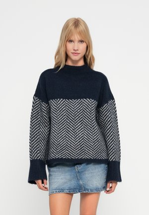 NMBENEDICTE  - Stickad tröja - navy
