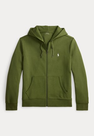 DOUBLE-KNIT FULL-ZIP HOODIE - Zip-up sweatshirt - olive