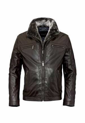 HEAVEN - Lederjacke - dunkelbraun