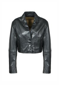 Lederjacke - black