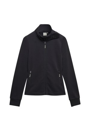 Bench, BENCH X SUPERDRY &AMP; CO BENCH FUNNEL NECK EMBROIDERED TRACK TOP - Felpa con zip - charcoal