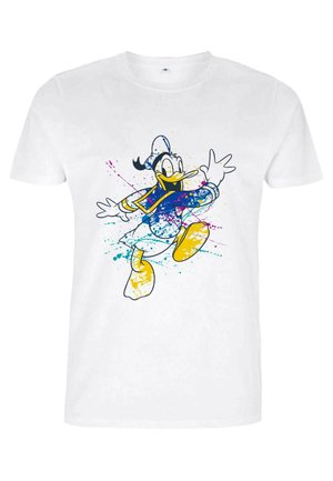 DISNEY CLASSIC MICKEY SPLATTER DONALD UNISEX - Print T-shirt - white