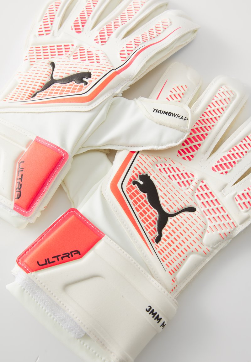 Puma ULTRA MATCH UNISEX Goalkeeping gloves white/glowing red