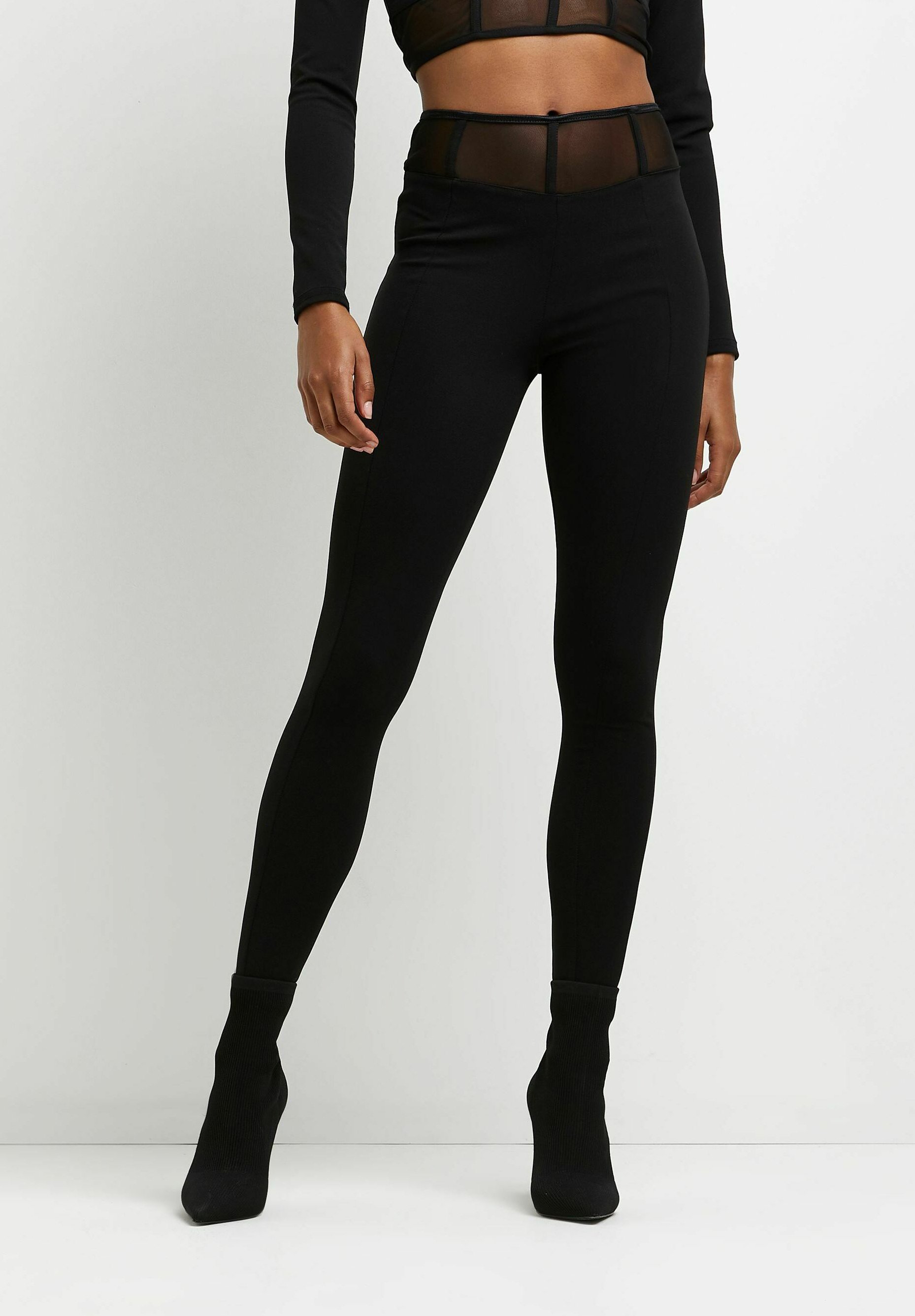 River Island Pantaloni di pelle - black/nero - Zalando.it