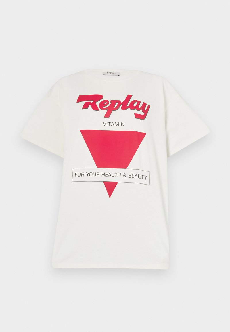 Replay T-shirt print wit Replay T-shirt print wit