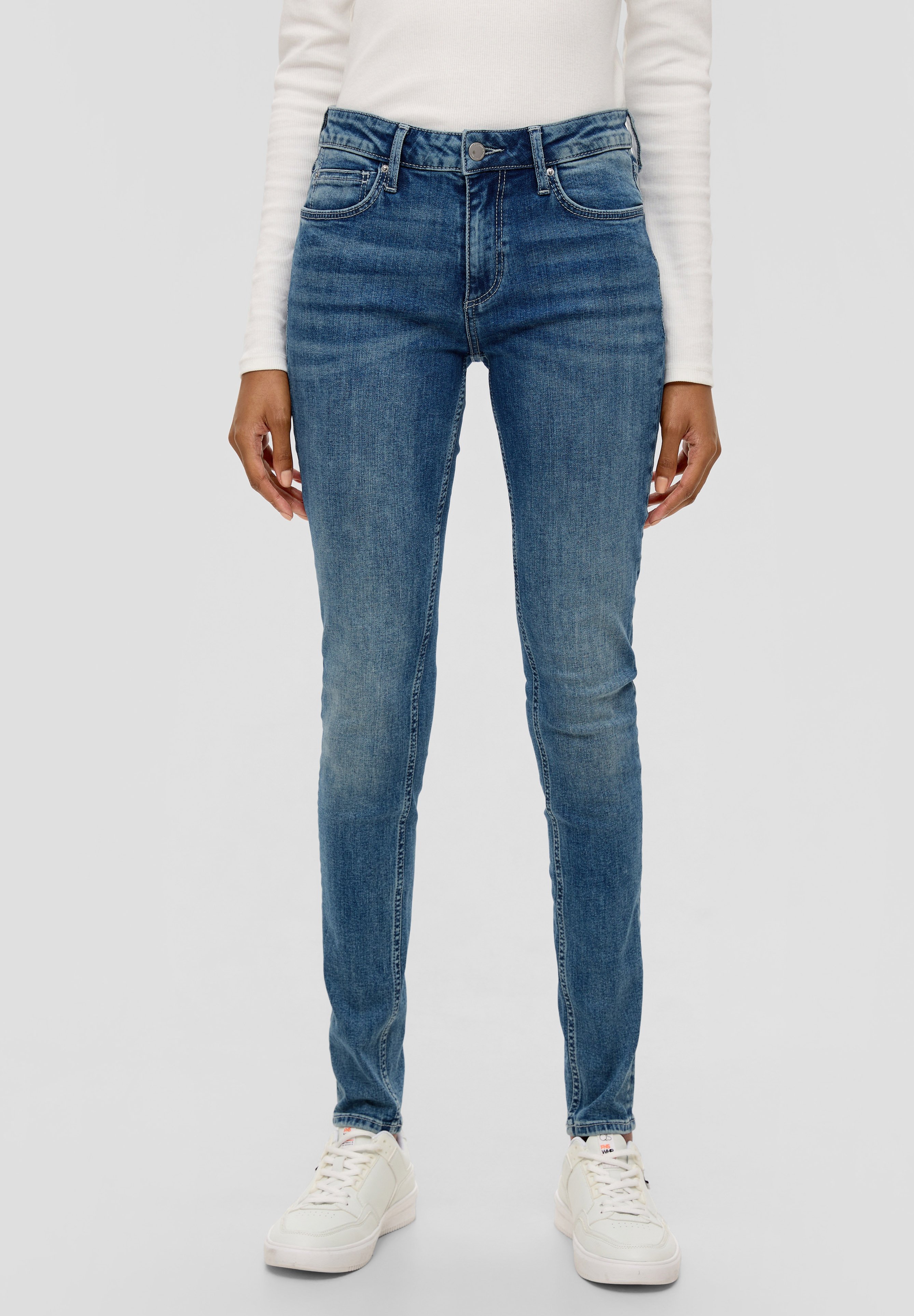 mid rise stretch skinny pant