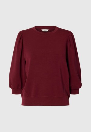 Selected, SLFTENNY 3/4 SWEAT TOP NOOS - Felpa - tawny port