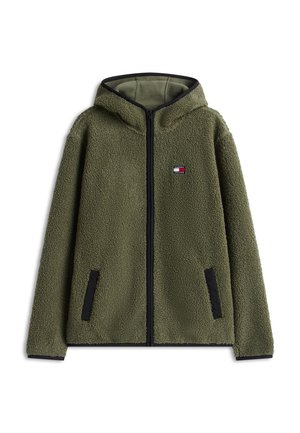 Tommy Jeans, BADGE ZIP - Fleecejacke - olive