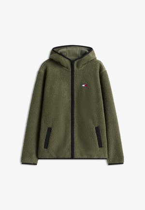Tommy Jeans, BADGE ZIP - Fleecejacke - olive