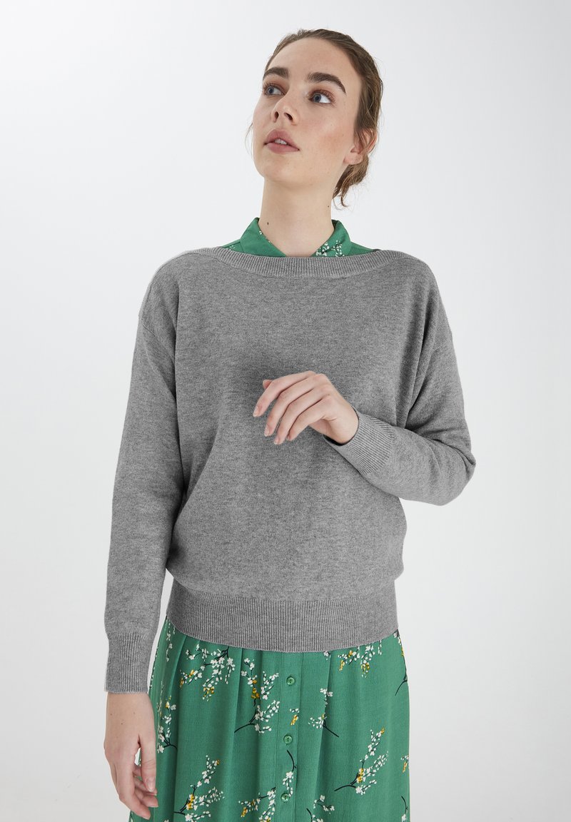 ICHI IHAlpa - Maglione - grey melange