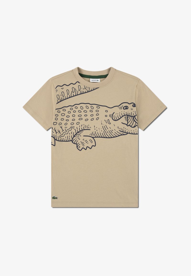 Lacoste VISION LOGO TEE - Μπλουζάκι με στάμπα - beige