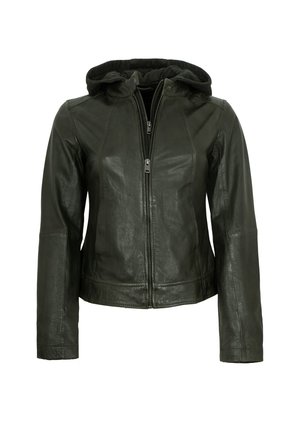 ASHLEY - Lederjacke - olive