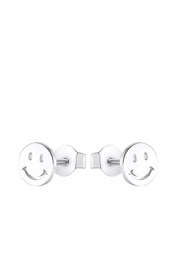 SMILEY – Ohrringe – silberfarben