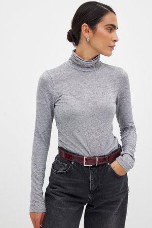 SOFT  - Camiseta de manga larga - grey melange