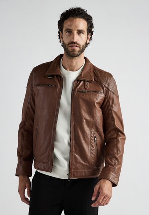 Leren jas - cognac