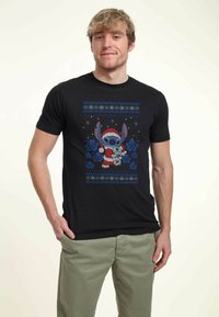 Henry Tiger LILO  STITCH HOLIDAY STITCH UNISEX - T-shirt med print - navy blue